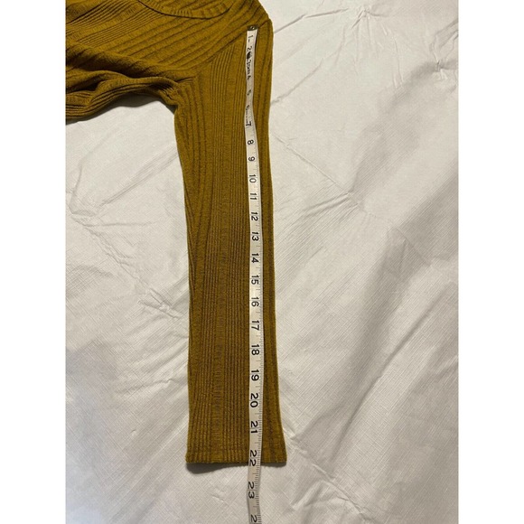 Vtg 90s/y2k Say Anything Sz M Knit Sweater Yellow Long Back Short Front - Picture 12 of 12